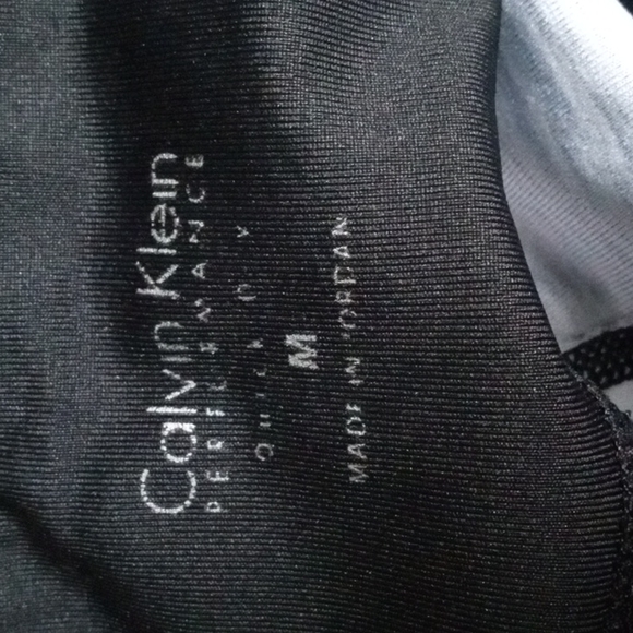 Calvin Klein Black And White Athletic Capri Pants With Meshing - Picture 5 of 5